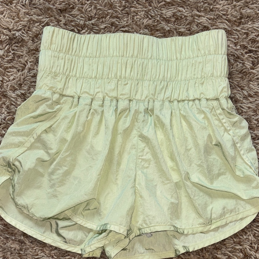 FP Movement by Free People High Waist Light Green Shorts